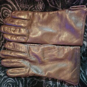 Coach Brown Leather Gloves Size XS